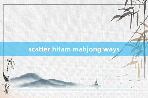 scatter hitam mahjong ways